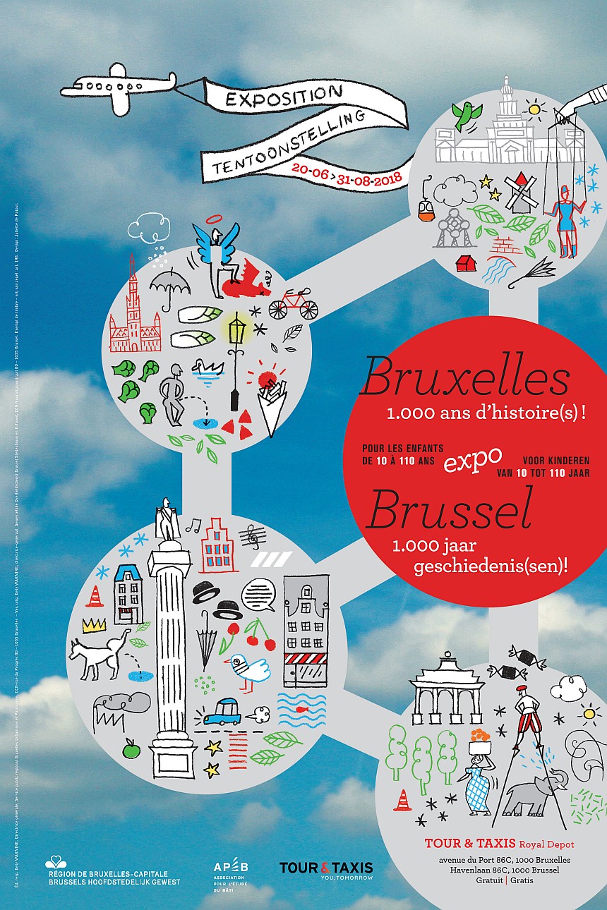 Affiche tentoonstelling Brussel. 1.000 Jaar Geschiedenis(sen)!