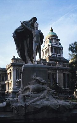 Le monument commémoratif par Ch. Samuel